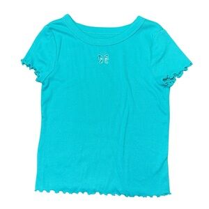 SO Girls Butterfly Cutout Ribbed T-Shirt